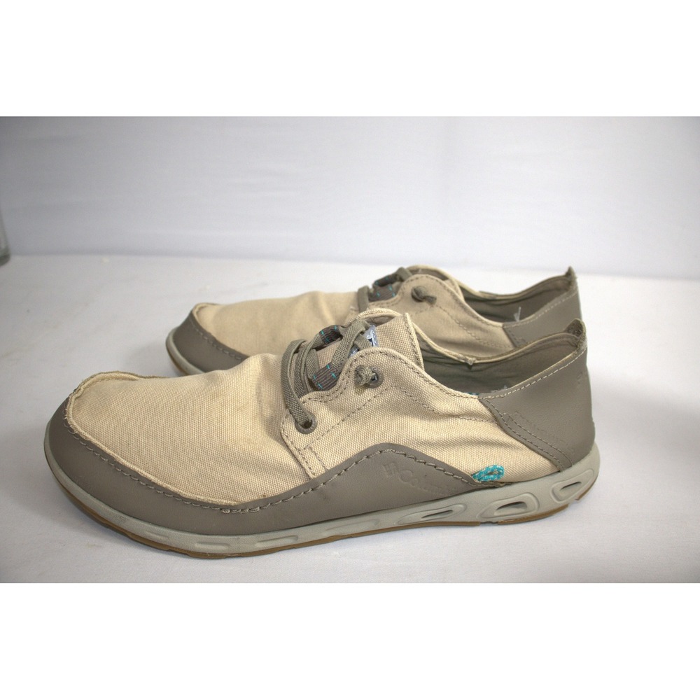 Columbia Mens Boat Shoes Khaki Tan Water Shoes Slip On Size 10 - Picture 3 of 4